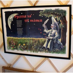 Pjerrot sa' til månen – Sangplakat