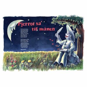 Pjerrot sa' til månen – Sangplakat