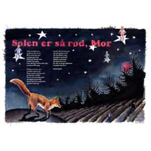 Solen er så rød, mor – sangplakat